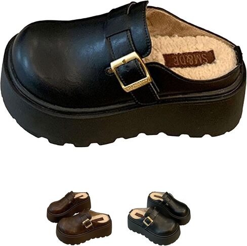 Women's Trendy Platform Sandals - Convenient Slip-On, Buckle Accessory, Thickened Non-Slip Sole, Fashionable Wide-Toe For Daily Casual Wear in Saudi Arabia