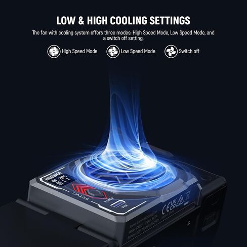 NEEWER Basics Camera Cooling Fan with Battery, Spring Loaded External Cooler Type C PD Fast Charging & Real Time Display, Compatible with Sony ZV-E1 A6700 Canon R6 Mark II Fujifilm XS20 Nikon, CA155 in Saudi Arabia