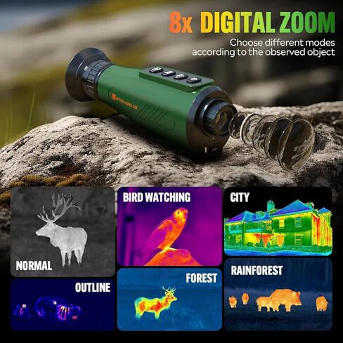 H3 Thermal Vision Monocular, 384 x 288 AISR 256 x 192(50Hz) 12µm IR Resolution,15mm Focal Lens, Hot Spot Tracking/MIC, 8× Digital Zoom, Video Recording, WiFi, IP66 Waterproof and 10+h Battery Life in Saudi Arabia