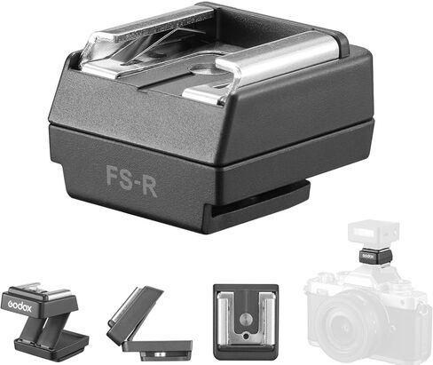 GODOX FS-R Flash Booster اتصال واحد قابل للطي Hot Shoe Riser Extended Mount محول متوافق مع GODOX IM20 IM22 IM30PRO Flash in Saudi Arabia