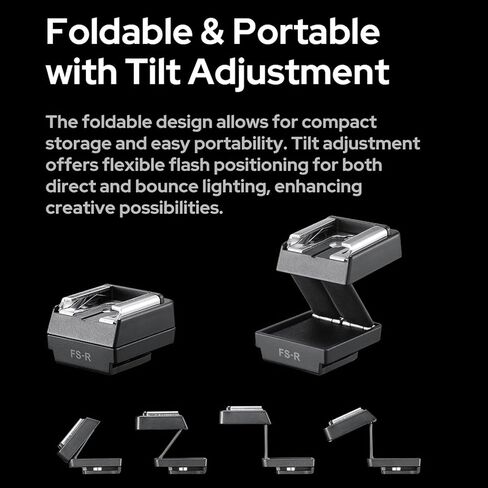 GODOX FS-R Flash Booster اتصال واحد قابل للطي Hot Shoe Riser Extended Mount محول متوافق مع GODOX IM20 IM22 IM30PRO Flash in Saudi Arabia