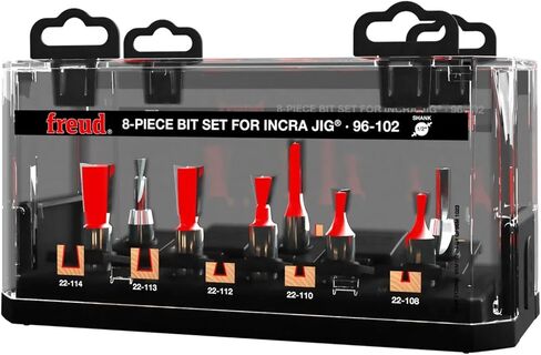 Freud 96-102: 8 Piece Bit Sets For Incra Jig¨ with 1/2" shank in Saudi Arabia