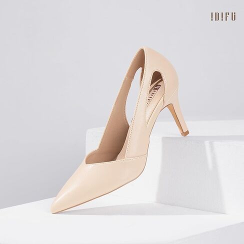 IDIFU IN3 High Closed Toe Heels Women's Pumps Stiletto Pointed Toe Dress Shoes for Women Comfortable Cut Out Wedding Bride Bridesmaid Guest Prom Work Office Dressy Trendy Fashion Classic Pumps Shoes in Saudi Arabia