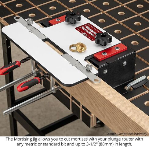Woodpeckers Mortising Jig, Mortise + Tenon Jig, Easy to Cut Perfect Mortises With Your Plunge Router for Loose Tenon Joinery, Router Tool, USA-Made MJ-24 in Saudi Arabia