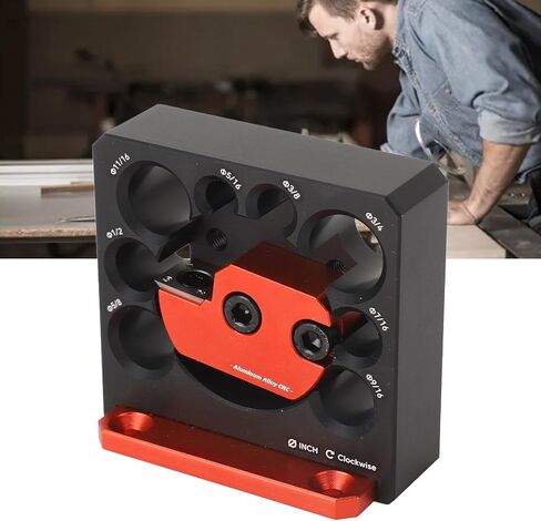 Dowel Maker Jig Kit, Electric Drill Milling Dowel Round Rod Auxiliary Tool 8 Holes Adjustable Woodworking Dowel Cutter Plate 5/16 to 3/4 inch Carbide Inserts Dowel Maker in Saudi Arabia
