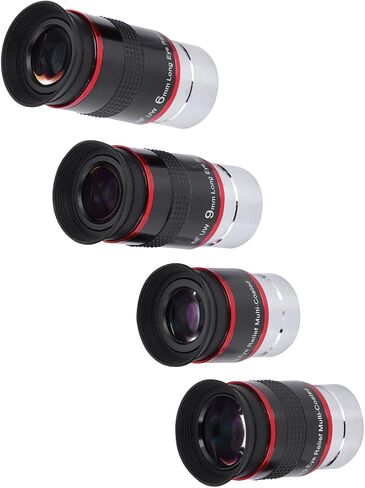 1.25" 68° Wide Angle Eyepiece Kit, 6mm 9mm 15mm 20mm Eye, y Multi Coated Optical Glass Lenses, 68 Degree Apparent Field of View for nomy Observation in Saudi Arabia