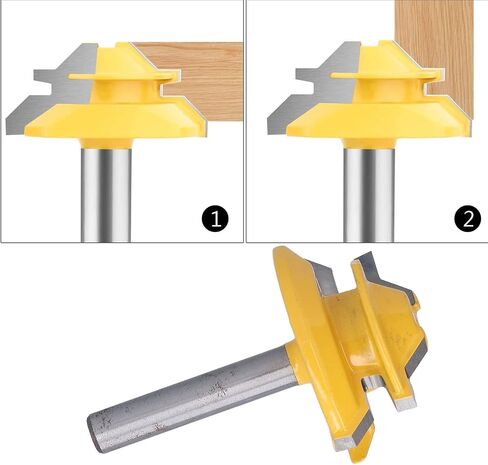 45° Router Bit 1/4in Shank Alloy Blade Milling Cutter for Wood Cutting Woodworking Projects 1-1/2in in Saudi Arabia