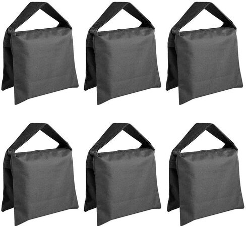 6 Pack Black Sand Bag Photography Studio Video Stage Film Saddlebag for Light Stands Boom Arms Tripods in Saudi Arabia