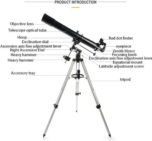 Monoculars for Adults High Power Refractor Astronomical Telescope 80MM Aperture 900mm Telescope Travel Telescope for Kids Beginners and Adult Great Astronomy for Kids to Explore Mo in Saudi Arabia