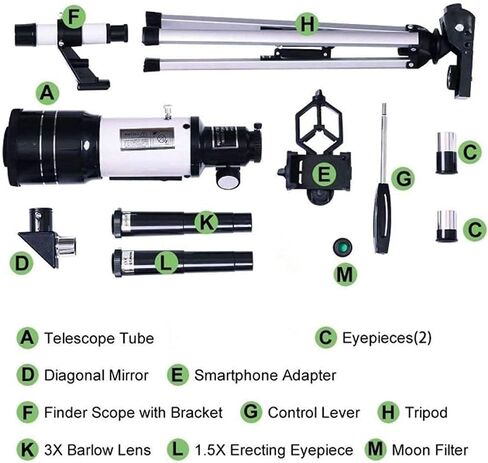 Monoculars Telescope for Beginners, Professional Stargazing Astronomical Telescope for Adults, Portable Beginner Telescope for Astronomy in Saudi Arabia