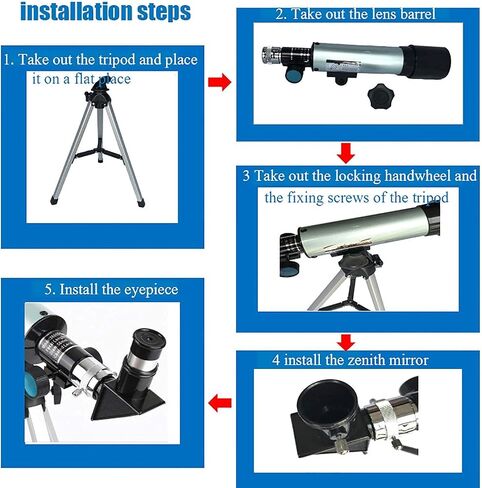 Telescope Zoom 90X HD Outdoor Monocular Space Telescopes Portable Refractor Spotting Scope with Tripod for Kids Beginners,Astronomical Telescope in Saudi Arabia