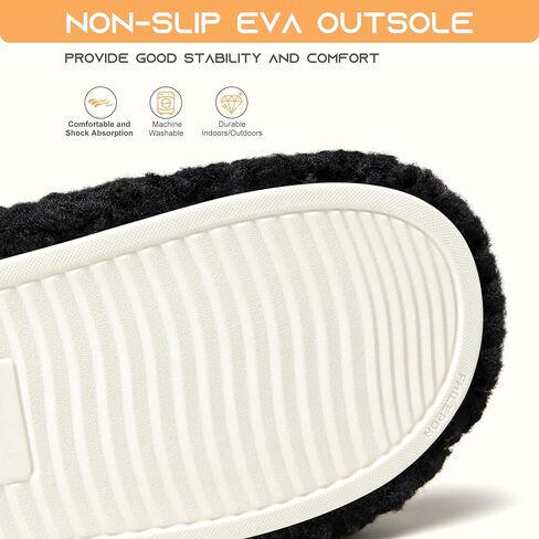 Women's House Slippers Adjustable Indoor Memory Foam Shoes Open Toe Slip On Bedroom Fuzzy Slide in Saudi Arabia