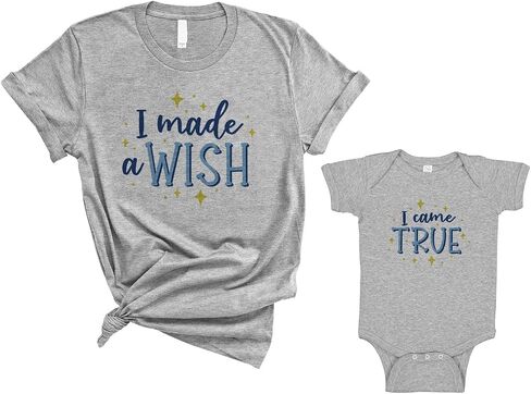 I Made a Wish, I Came True Mommy and Me Matching Shirt with Baby in Saudi Arabia