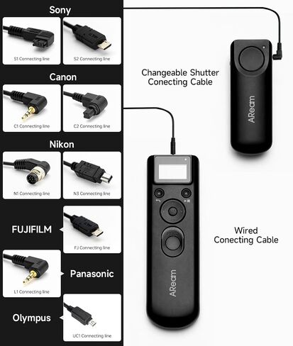 Wireless Digital Timer Remote Shutter Release Trigger Intervalometer Remote Control Compatible for Sony A99II, A77II, A58, A68, A7, A7II, A7R, A7RII, A7S, A7SII, A3000, A5100, A5000 A6000 in Saudi Arabia