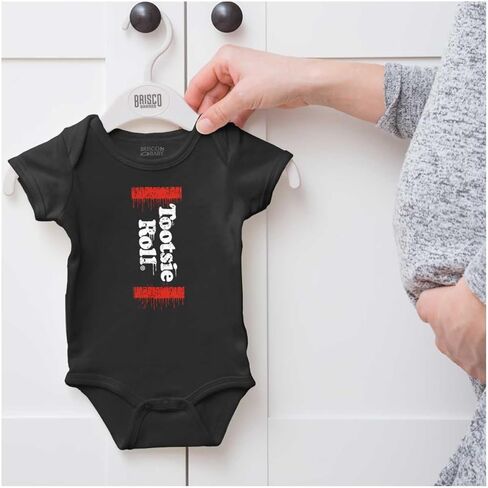 Brisco Brands Retro Logo Candy Vintage Tootsie Roll Baby Romper Boys or Girls in Saudi Arabia