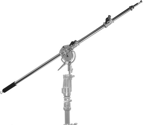 Flashpoint Folding Wheeled Base Stand 9' with 86" Telescopic Boom Arm (Chrome) in Saudi Arabia