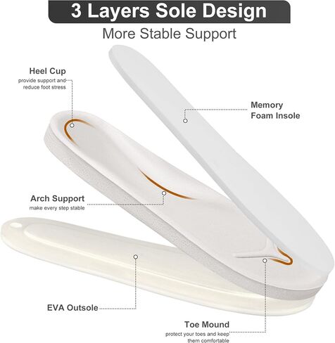 House Slippers for Women Adjustable Indoor Open Toe Memory Foam Corduroy Non-slip Bedroom Shoes in Saudi Arabia