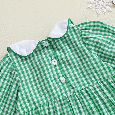 Thorn Tree Newborn Baby Boy Outfit Dinosaur Embroidery Plaid Long Sleeve Romper Fall Infant Smocked Clothes in Saudi Arabia