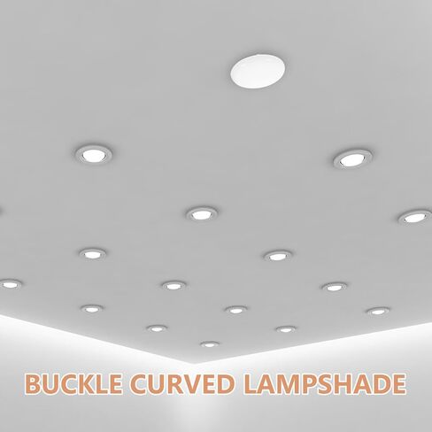 ناشر عاكس الضوء، ناشر ضوء LED يغطي مادة البولي كربونات المضادة للضباب، تصميم شبه دائري لمصابيح السقف حتى التوزيع الأبيض 6.02 × 6.02 × 0.59 بوصة، عبوة من قطعتين in Saudi Arabia