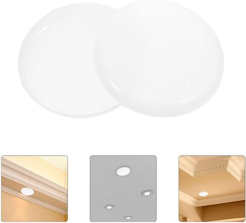 ناشر عاكس الضوء، ناشر ضوء LED يغطي مادة البولي كربونات المضادة للضباب، تصميم شبه دائري لمصابيح السقف حتى التوزيع الأبيض 6.02 × 6.02 × 0.59 بوصة، عبوة من قطعتين in Saudi Arabia