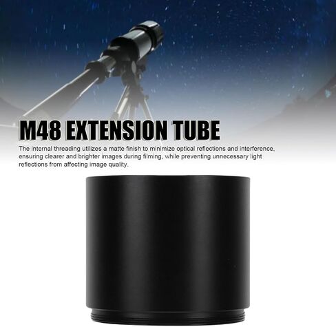 أنبوب تمديد تلسكوب M48x0.75، موسع ألومنيوم 40 مم مع خيط مضاد للانعكاس لملحقات كاميرا التلسكوب الفلكي in Saudi Arabia