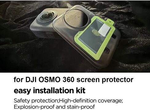 أداة لصق الفيلم + فيلم الزجاج المقسى + مجموعة التنظيف + الشريط المساعد لـ DJI Osmo 360 HD واقي الشاشة المقسى عالي الوضوح in Kuwait