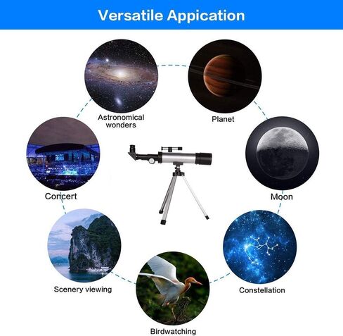 Monoculars for Adults High Power, Astronomical Telescope 50mm Aperture 360mm Focal Length 90X Refractor Telescope with Adjustable Tripod and Finder Scope for Beginners and Kids Binoculars in Saudi Arabia