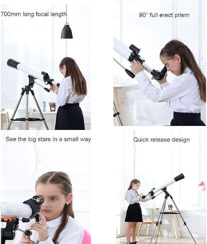 Monoculars for Adults High Power, Kids Telescope,Astronomy Telescope,700mm Focal Length Professional Astronomy Refractor Telescope for Kids and Beginners for Children Binoculars in Saudi Arabia