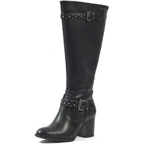 CHRYSTEL Model – Women's Tall Boots Wide Calf Vario XL/2XL – Double Removable Insole, 7 cm Heel – YKK Zip Closure – Elegant and Comfortable Style for City and Outings in Saudi Arabia