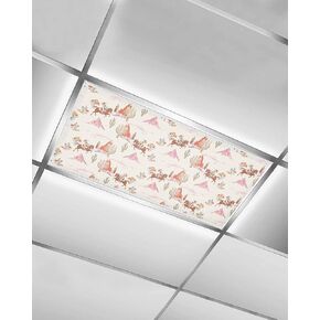 Fluorescent Light Covers for Drop Ceiling Retro Western Cowboy Desert Magnetic Light Filters, Classic Horse Cactus Ceiling Shade Filters for Home Classroom Office,2x4 ft,4Packs in Saudi Arabia