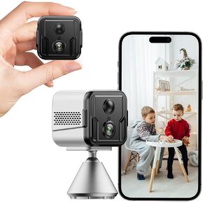 Mini Indoor Camera with Motion Detection, Night Vision, 100-Day Battery Life - 1080P HD Baby Monitor, Pet Camera, Nanny Cam for Home, Office, Indoor Security in Saudi Arabia