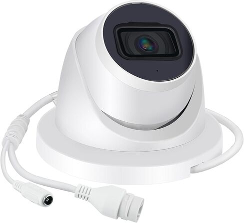 DahuaSecurity 4K 8MP PoE IP Camera, Outdoor Surveillance Dome Camera with Human Vehicle Detection, Home Camera IR Wired Cam with 98ft Night Vision IK10/IP67 (Dome-FB-8MP-a) in Kuwait