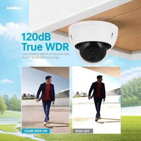 DahuaSecurity 4K 8MP PoE IP Camera, Outdoor Surveillance Dome Camera with Human Vehicle Detection, Home Camera IR Wired Cam with 98ft Night Vision IK10/IP67 (Dome-FB-8MP-a) in Kuwait