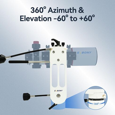 SVBONY 62 Degrees Telescope Eyepieces 4mm 10mm 23mm and 2X Barlow Wide Angle Aspheric Telescope Eyepiece Set Bundle with SV225 Alt-Azimuth Mount, Adjustable Angle Mount for Astronomical Observation in Saudi Arabia