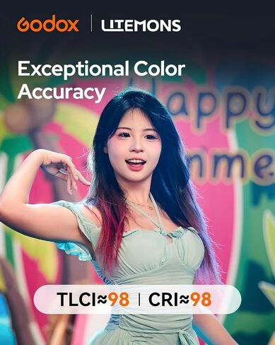 مصباح LED ثنائي اللون من Godox LE300Bi، ضوء GODOX بقدرة 320 وات، جسم معدني بالكامل، CRI/TLCI98+، CCT 2800K-6500K/11 تأثيرات FX/حامل Bowens/مروحة هادئة، تطبيق/DMX/NFC/CRMX للتحكم في الفيديو والبث والاستوديو in Kuwait