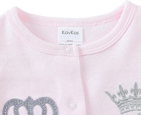 kavkas Baby Cotton One-Piece Footed Romper Long Sleeve Bodysuit Jumpsuit Newborn Boy Girl Sleep n Play Overall Outfit Clothes in Kuwait