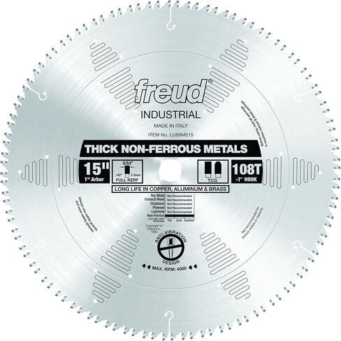 Freud LU89M015: 15" x 108T Thick Stock Aluminum Metal Blade in Kuwait