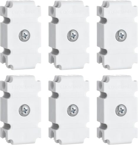 Weysat 6 Pcs Joiner Plates Set Closet Support Brackets Parts Shelf Organizer Joiner Plate Connectors for Shelf Organizer Grid Wall Clamps Grid Connectors in Saudi Arabia