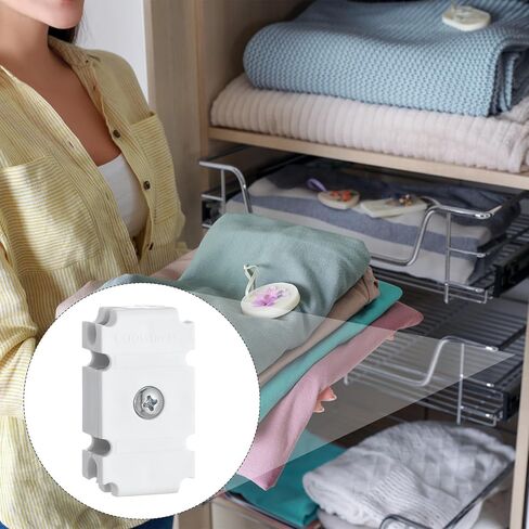 Weysat 6 Pcs Joiner Plates Set Closet Support Brackets Parts Shelf Organizer Joiner Plate Connectors for Shelf Organizer Grid Wall Clamps Grid Connectors in Saudi Arabia