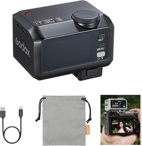 Godox iT30 Pro F iT30ProF iT30Pro-F Mini TTL Camera Flash & Wireless Flash Trigger for Fujifilm Cameras,Full-Color Touchscreen, Built-in Diffuser and Lithium Battery(Black) in Saudi Arabia