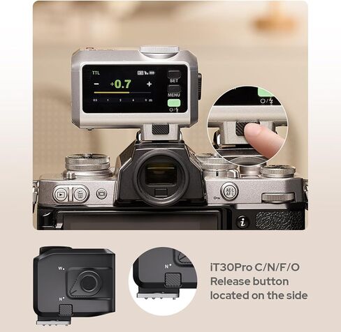 Godox iT30 Pro F iT30ProF iT30Pro-F Mini TTL Camera Flash & Wireless Flash Trigger for Fujifilm Cameras,Full-Color Touchscreen, Built-in Diffuser and Lithium Battery(Black) in Saudi Arabia