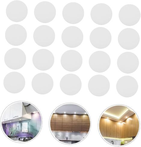 Cabilock 20Pcs Round Lighting Diffusion Plates LED Downlight Diffuser Shading for Canned Lights Easy Installation Versatile Design for Various Applications in Saudi Arabia