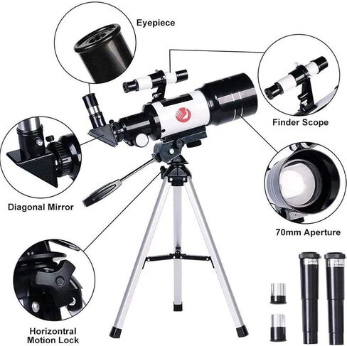 Monoculars for Adults High Power, 70mm Astronomical Refractor Telescope Monocular Telescope with Tripod & Phone Holder, Travel Telescope for Kids Adults Beginners Binoculars in Saudi Arabia