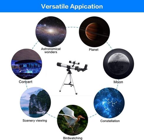Monoculars for Adults High Power, Astronomical Telescope, 360/50mm Refractor Telescope 90X Lens Monocular Telescope with Tripod Rotate for Beginners Kids Sky Stars Watching Binoculars in Saudi Arabia