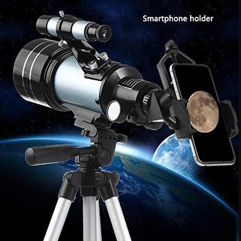 Monoculars for Adults High Power, Astronomical Telescope, 300/70mm Refractor Telescope 150X Lens Monocular Telescope with Phone Holder Adjustable Tripod 3X Barlow Lens Moon Filter Binoculars in Saudi Arabia