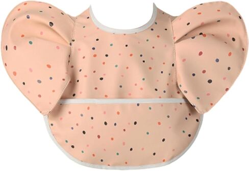Baby Bibs for Eating Baby Feeding Bibs with Large Food Catcher Waterproof Wipeable Mess Proof Adjustable Fit for 0-5 Years in Kuwait