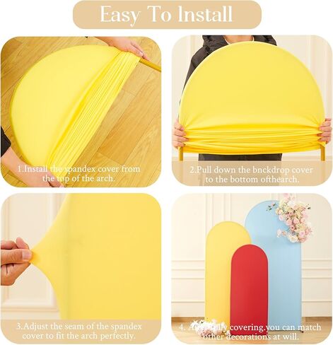 مجموعة غطاء خلفية قوس وردي مكون من 3 أغطية قوس زفاف خلفية قابلة للتمدد لحفلة عيد ميلاد الطفل وحفلة عيد الميلاد غطاء قوس وردي ساخن 6FT 6.6FT 7.2FT غطاء حامل خلفية قوس دنة ديكور دش الزفاف in Kuwait