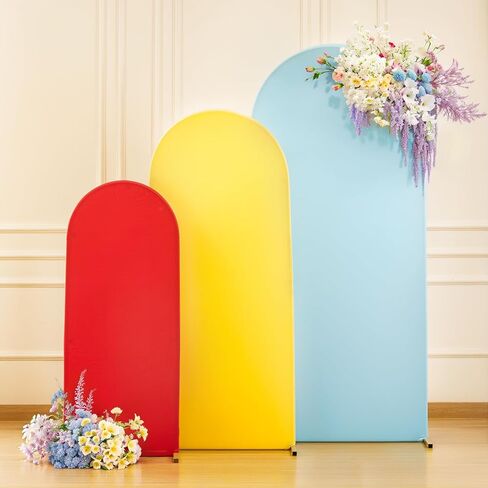 مجموعة غطاء خلفية قوس وردي مكون من 3 أغطية قوس زفاف خلفية قابلة للتمدد لحفلة عيد ميلاد الطفل وحفلة عيد الميلاد غطاء قوس وردي ساخن 6FT 6.6FT 7.2FT غطاء حامل خلفية قوس دنة ديكور دش الزفاف in Kuwait