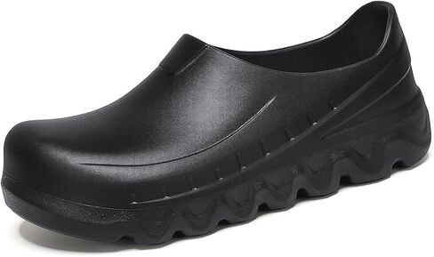 Slip-Resistant Work Clogs, Non-Slip Kitchen Shoes, Waterproof Black in Saudi Arabia