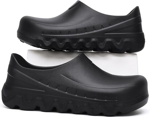 Slip-Resistant Work Clogs, Non-Slip Kitchen Shoes, Waterproof Black in Saudi Arabia